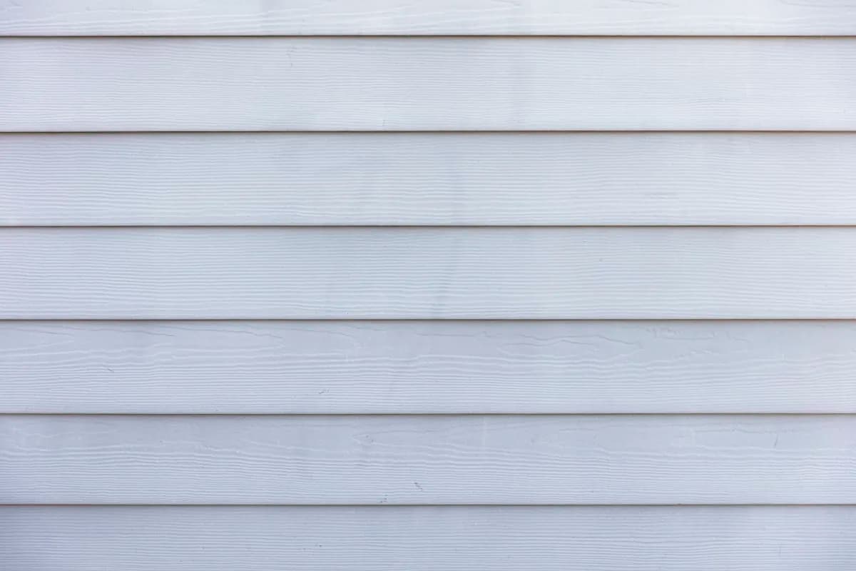 Clean vinyl lap siding up close